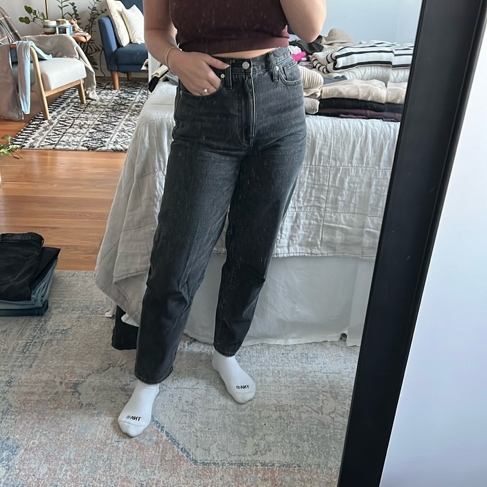 Madewell Black Baggy Taper Jean
